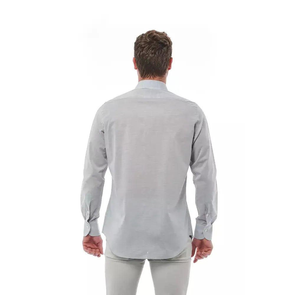 Bagutta Gray Cotton Men Shirt