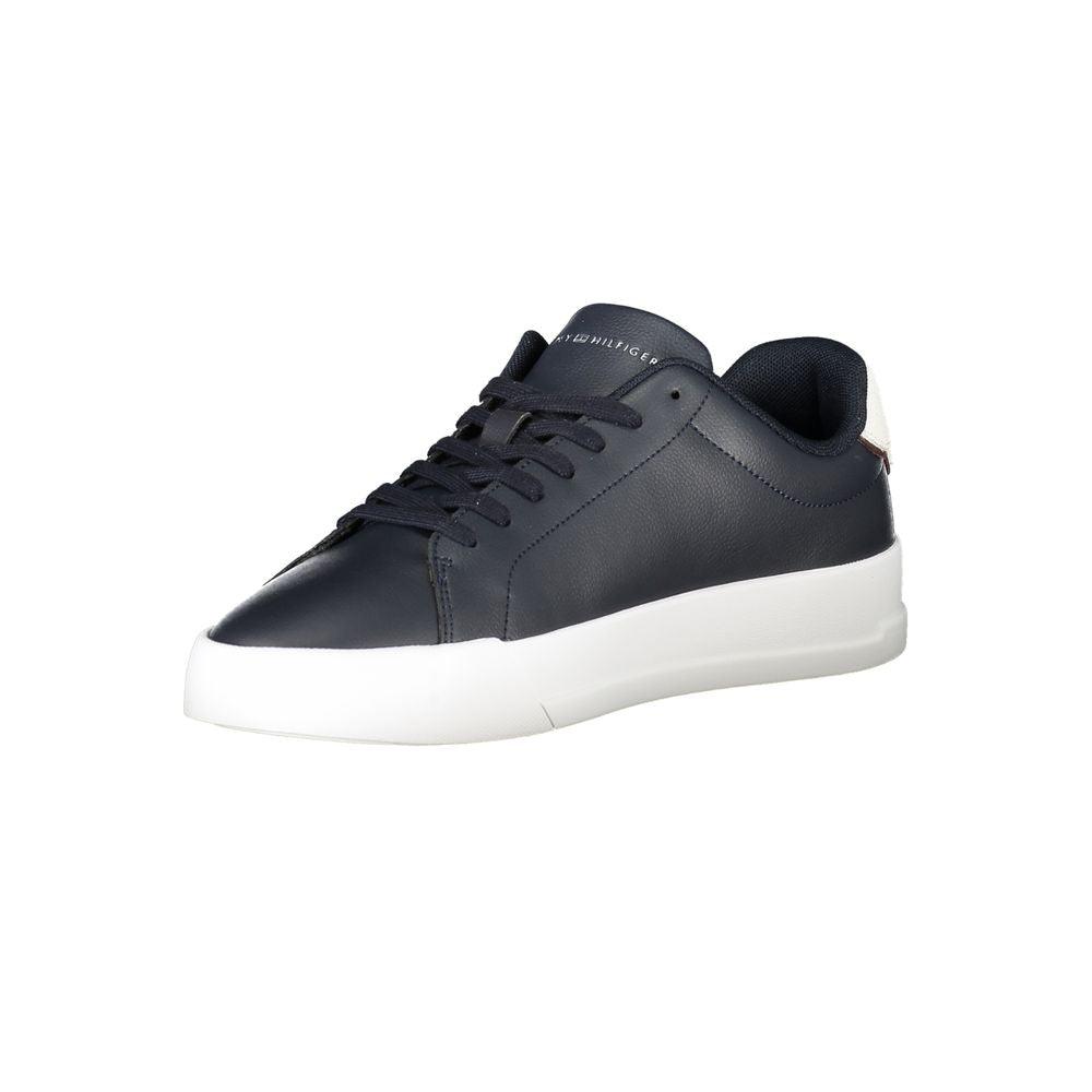Tommy Hilfiger Blue Leather Men Sneakers