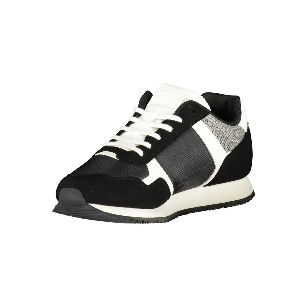 Tommy Hilfiger Black Polyester Men Sneakers