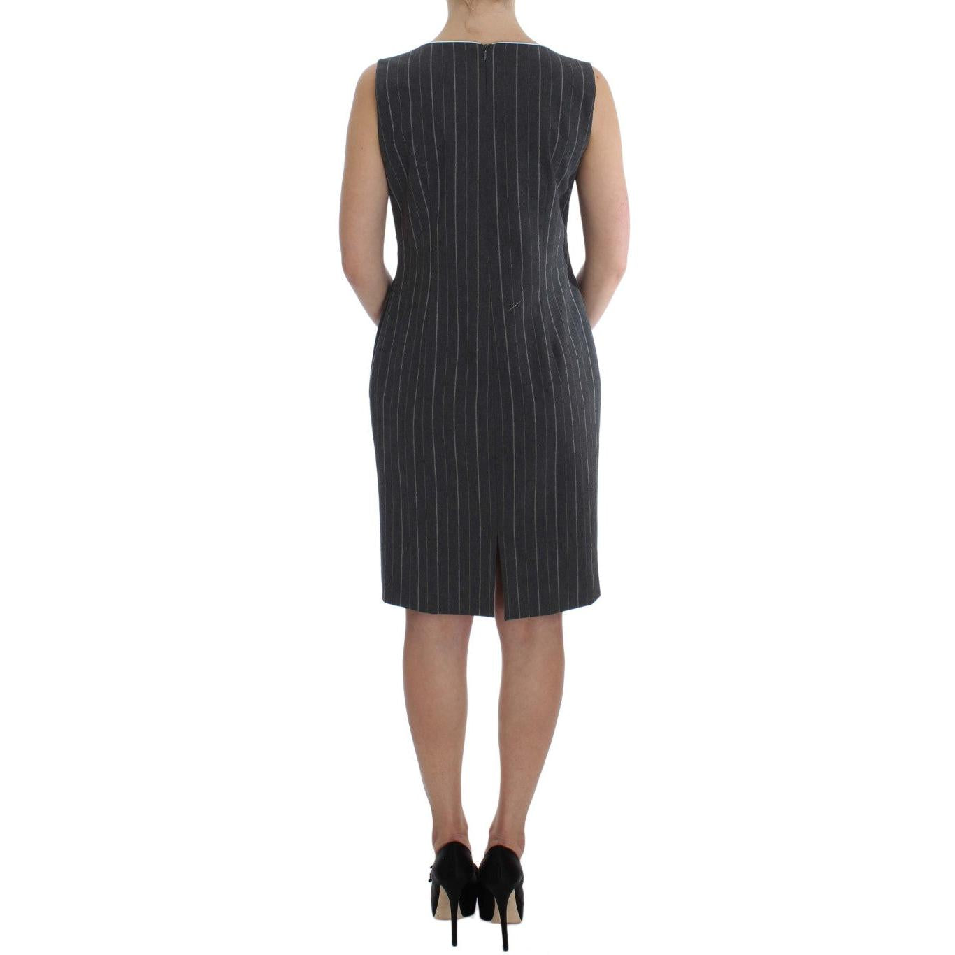 BENCIVENGA Gray Stretch Suit Sheath Dress & Blazer Set