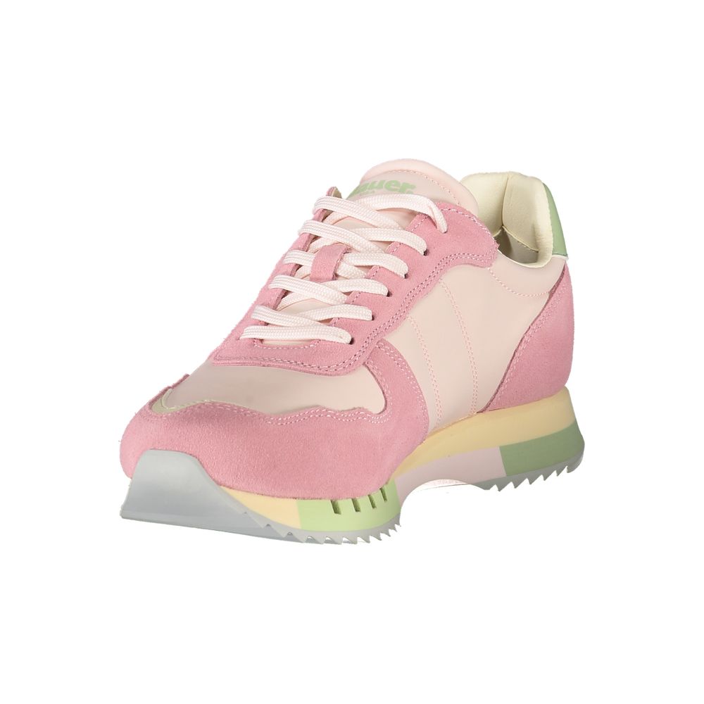 Blauer Pink Leather Women Sneakers