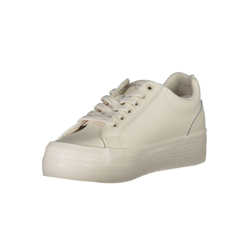 Calvin Klein White Polyester Sneakers
