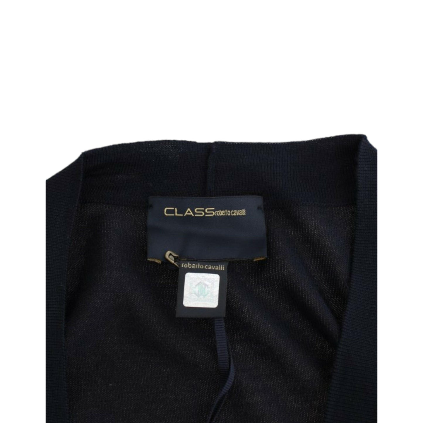 Cavalli Black cropped wool cardigan