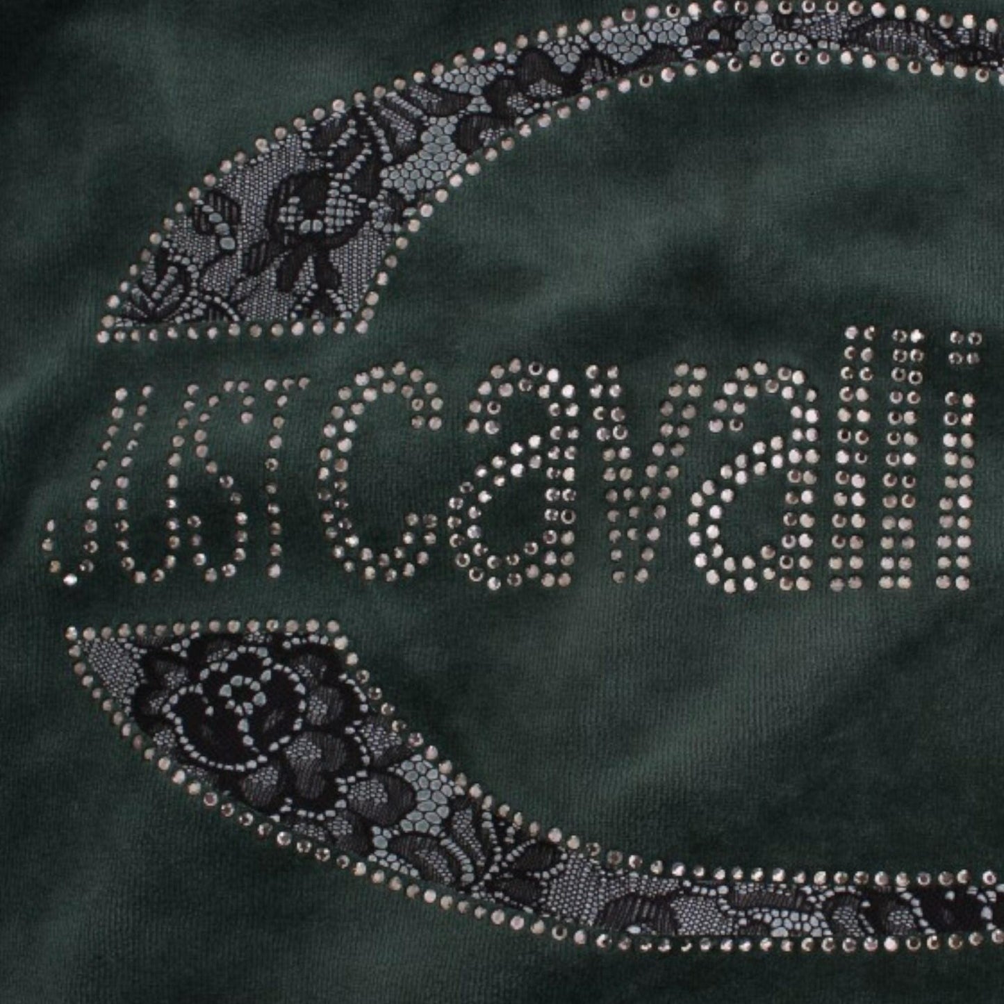 Cavalli Green velvet cotton sweater