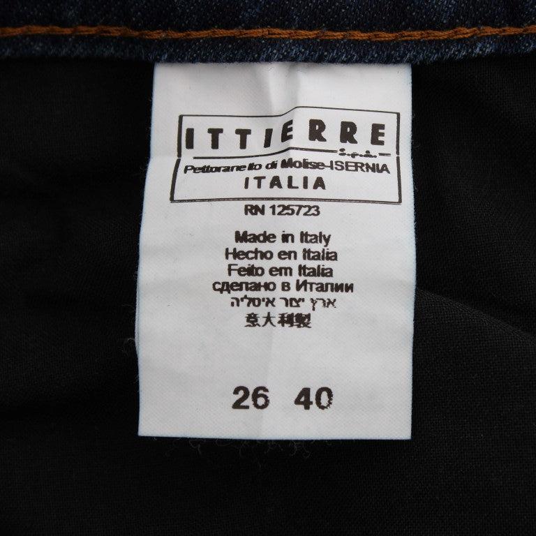 Costume National Blue Cotton Blend Bootcut Jeans