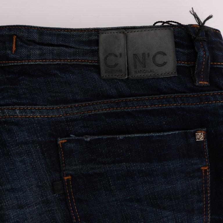 Costume National Blue Cotton Regular Fit Denim Jeans