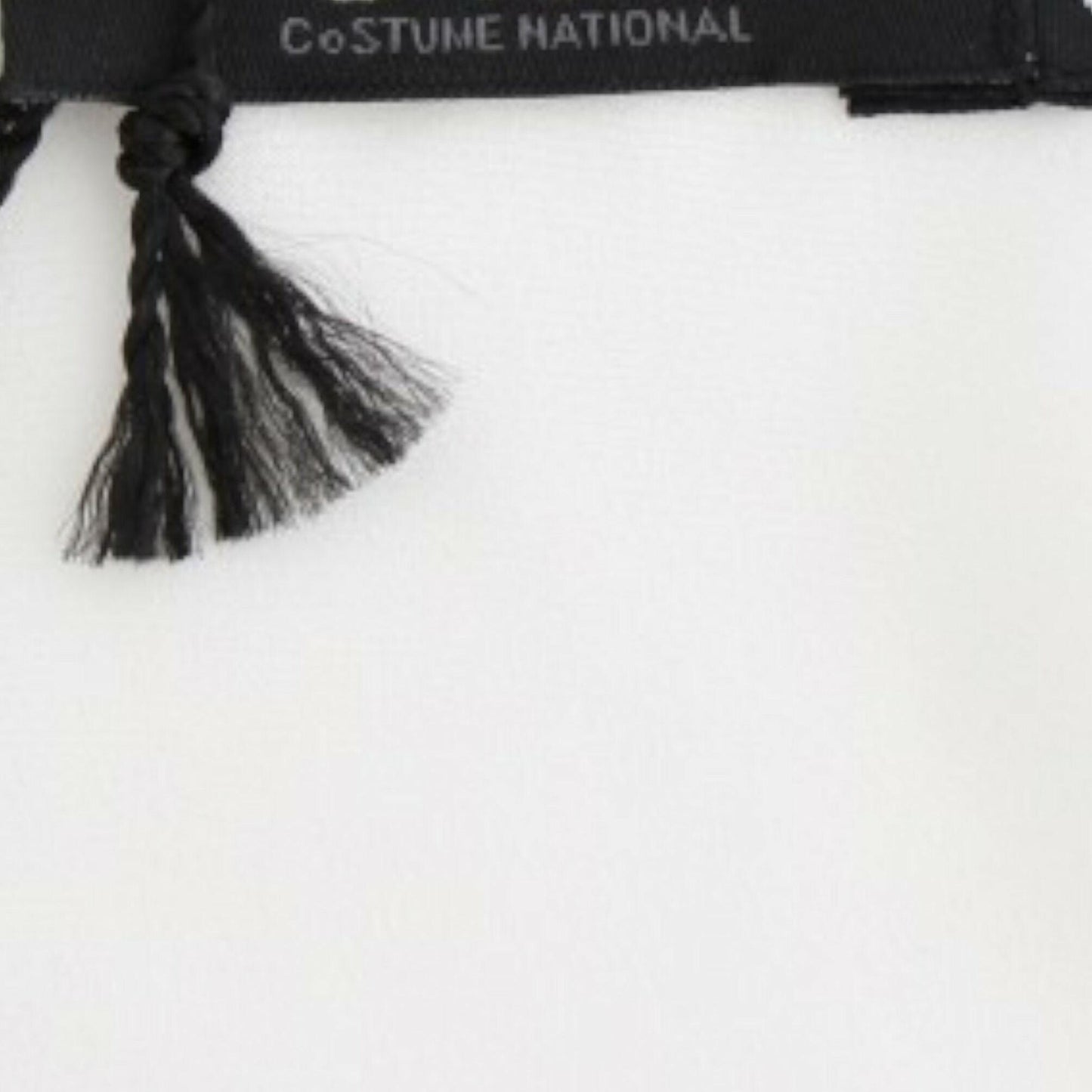 Costume National White motive print blouse