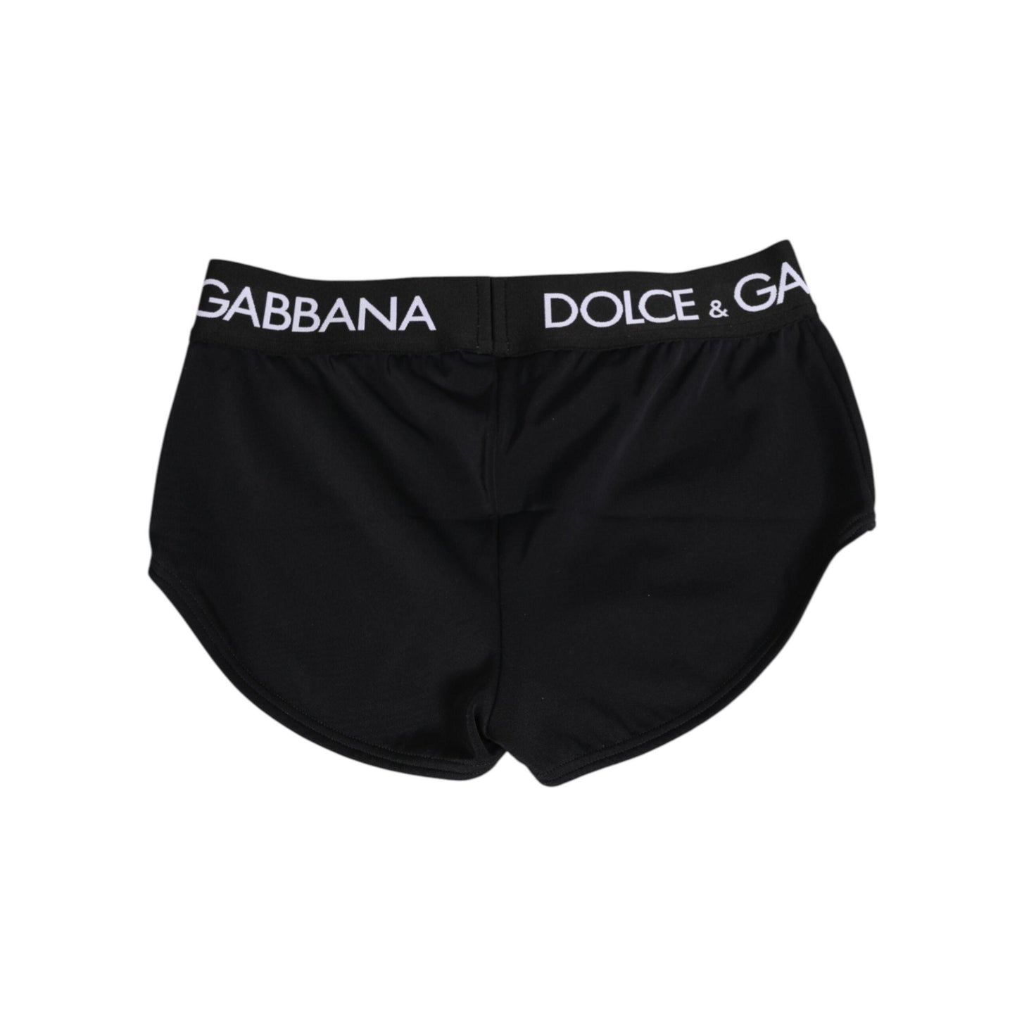 Dolce & Gabbana Black Nylon Logo Waistband Shorts Underwear