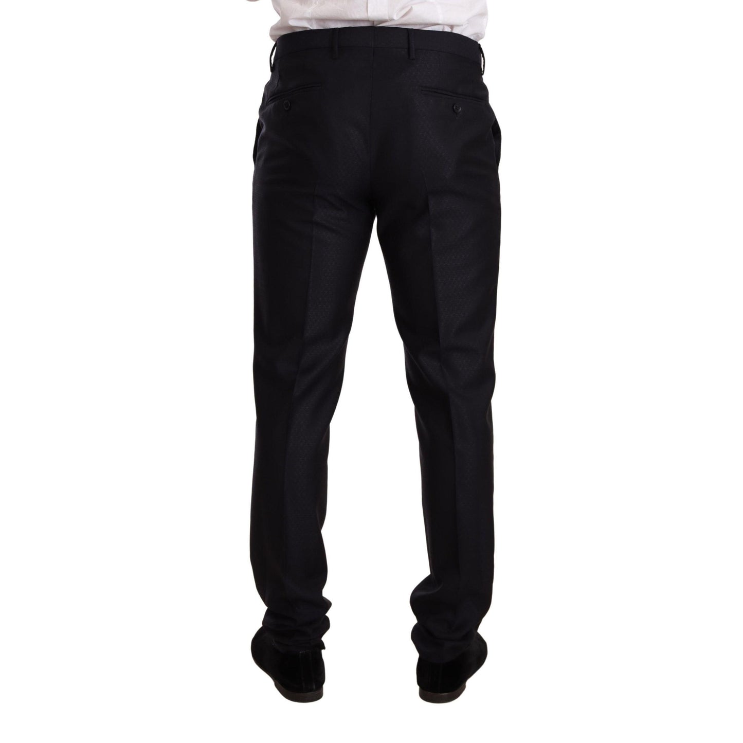 Dolce & Gabbana Blue Pattern MARTINI SLIM FIT 2 Piece Suit