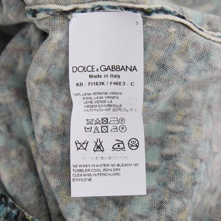 Dolce & Gabbana Blue Wool Sweater Sleeveless Pullover