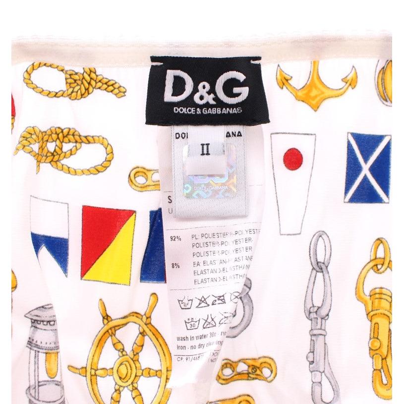 Dolce & Gabbana White Sailor Bra Panty Stretch Underwear