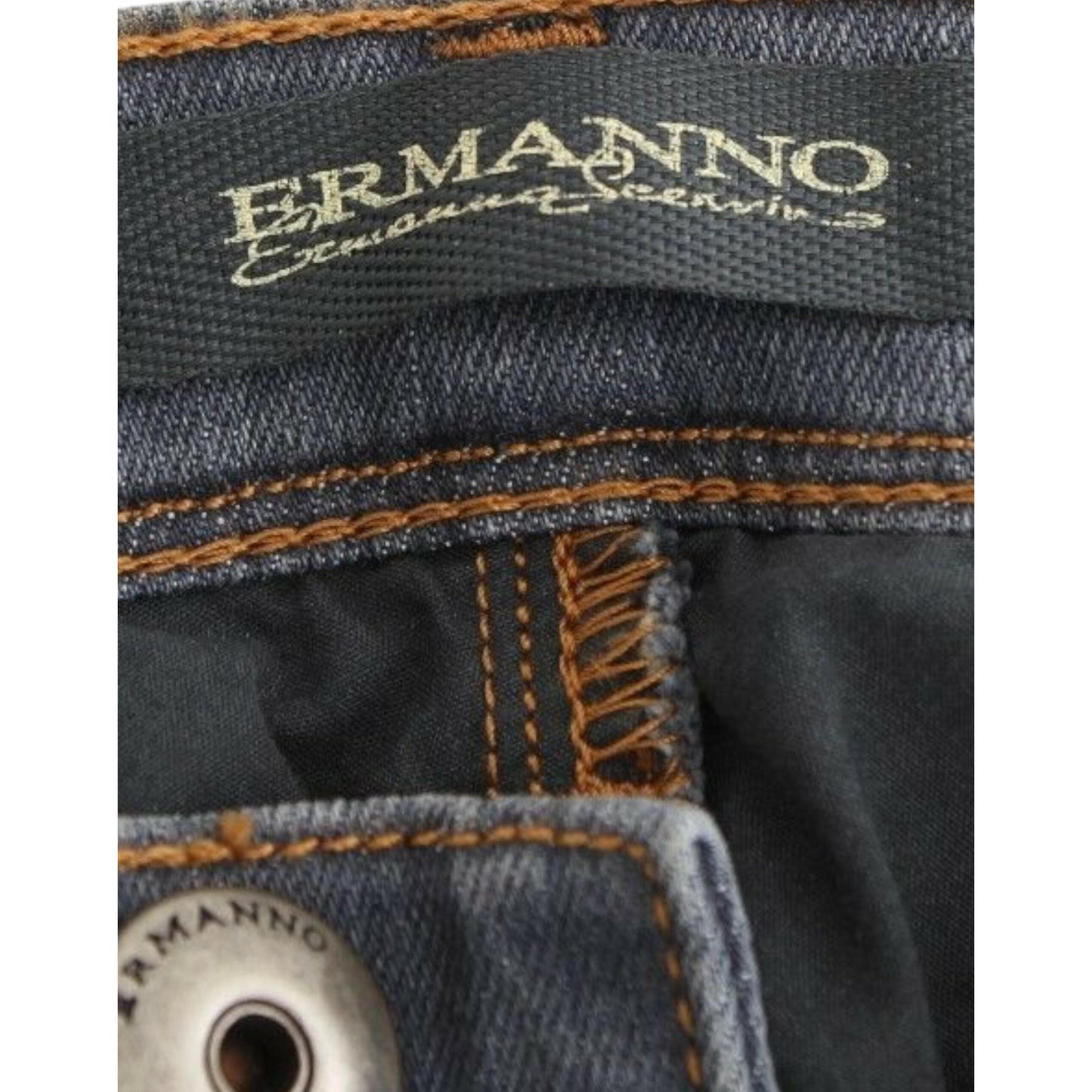 Ermanno Scervino Gray Slim Jeans Denim Pants Skinny Leg Stretch