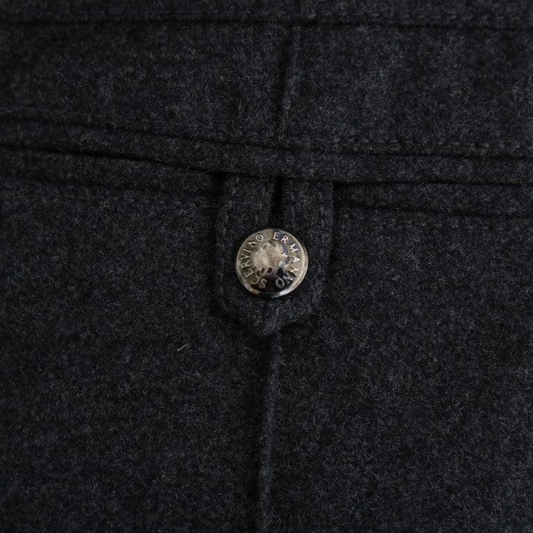 Ermanno Scervino Gray Virgin Wool Skinny Casual Pants