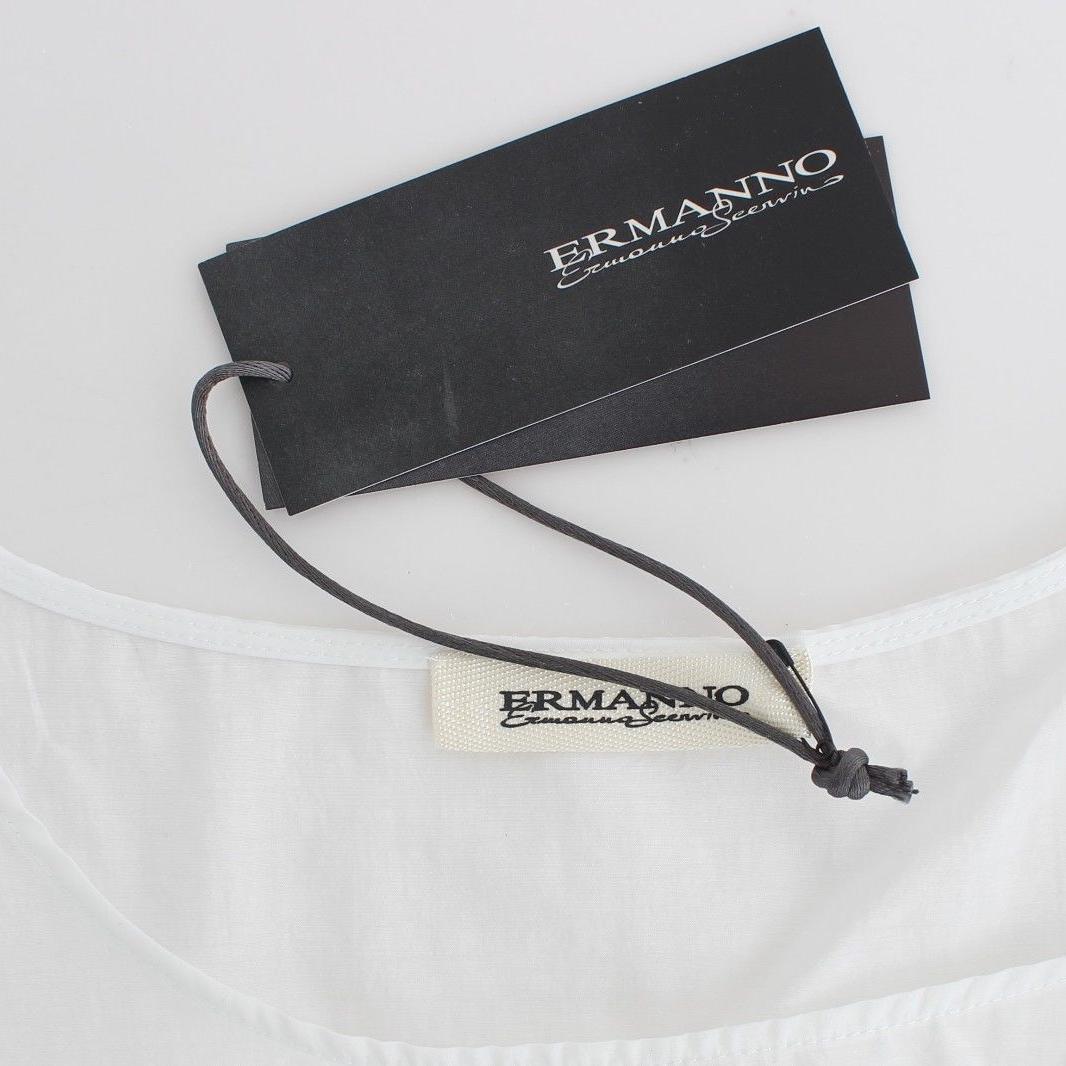 Ermanno Scervino White Top Blouse Tank Shirt Sleeveless