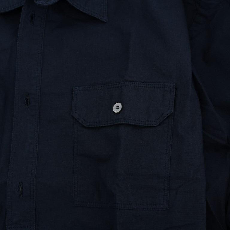 John Galliano Blue Casual Cotton Long Sleeve Shirt