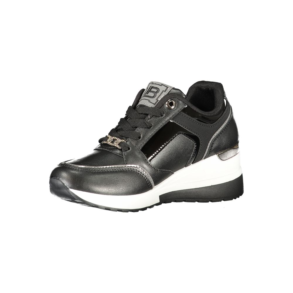 Laura Biagiotti Black Polyester Sneakers