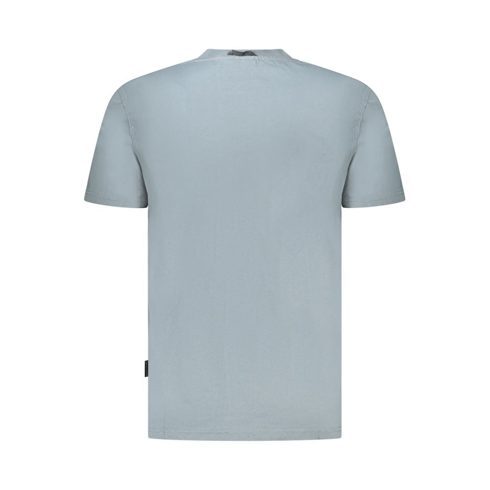 Napapijri Gray Cotton Men T-Shirt