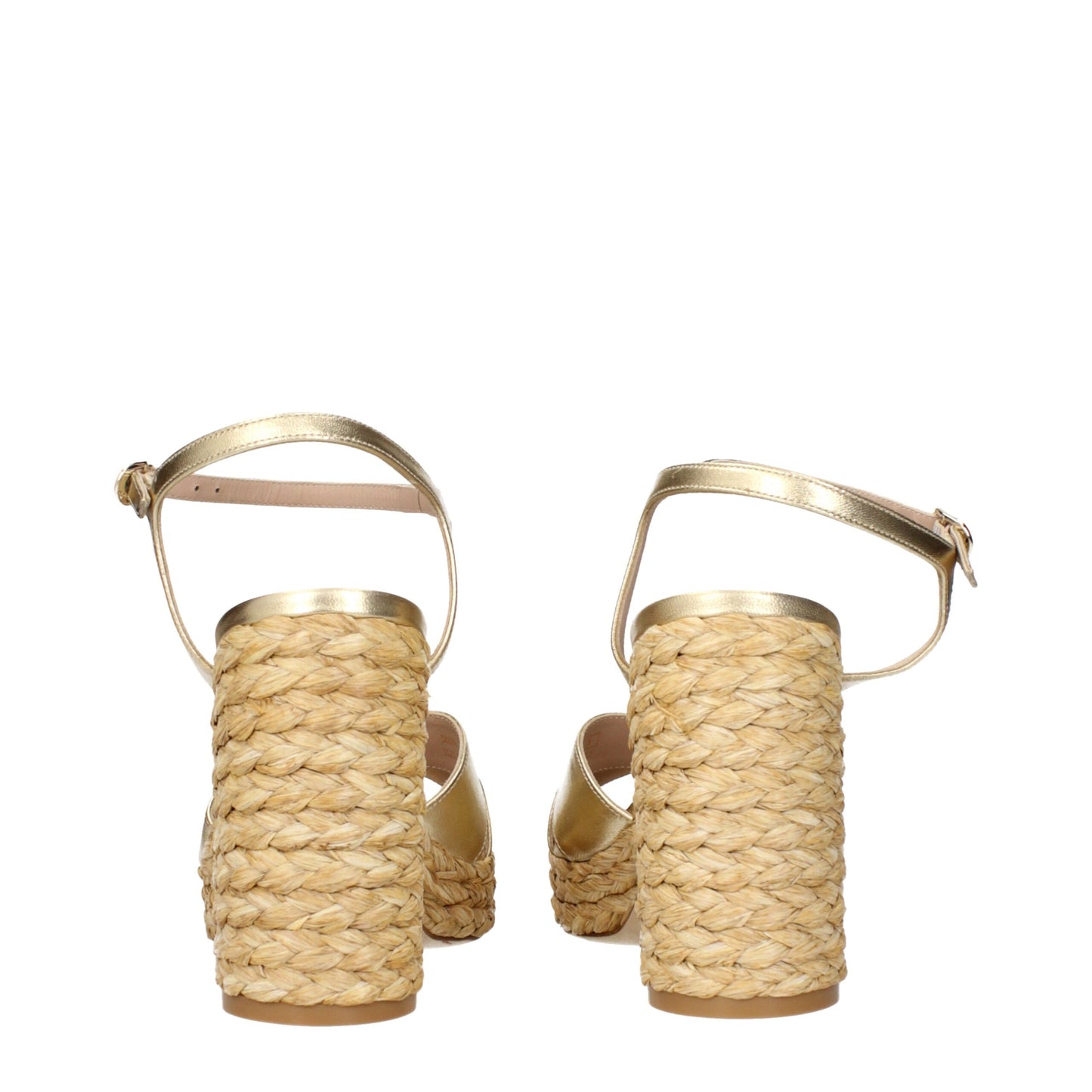 Stuart Weitzman Gold Leather Platforms