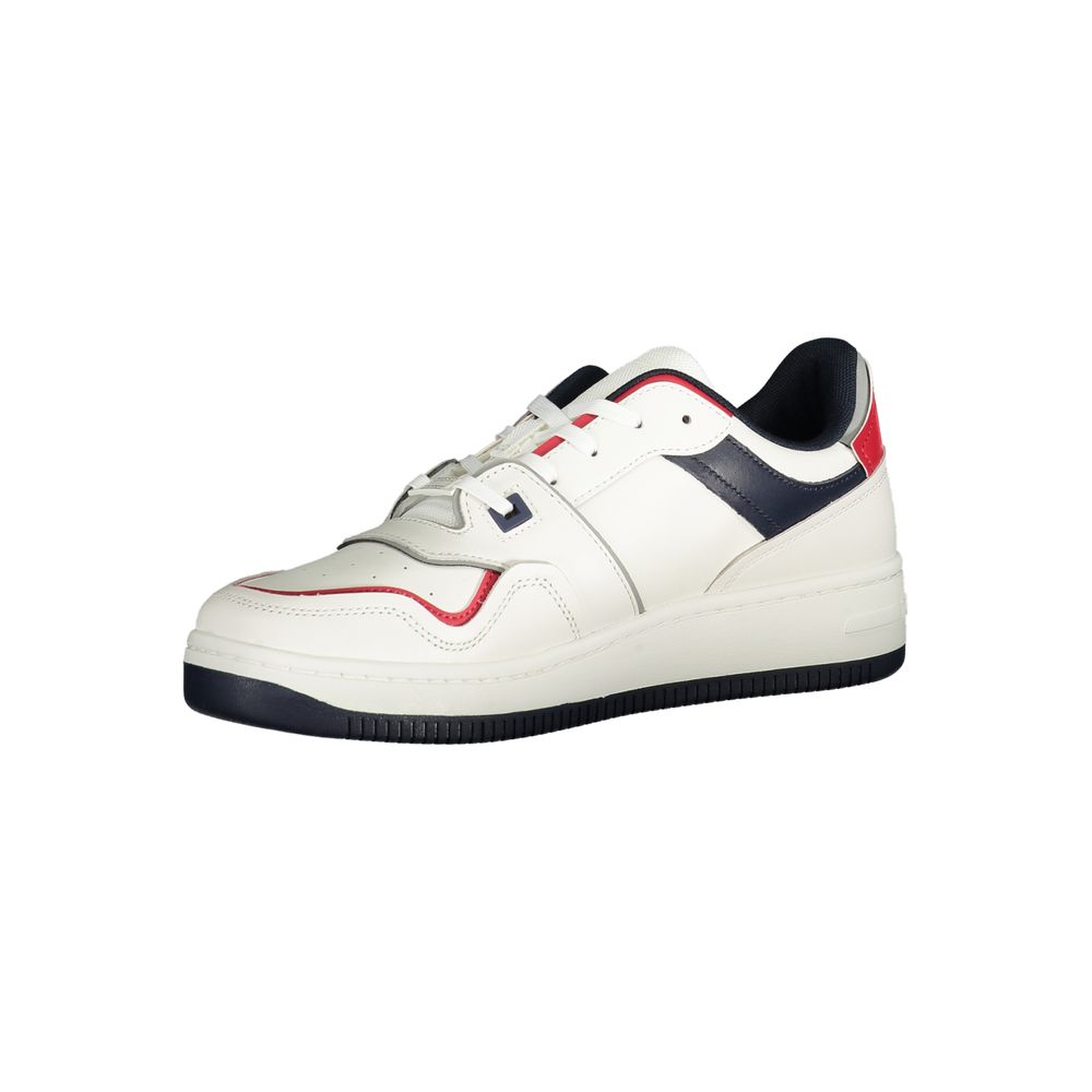 Tommy Hilfiger White Leather Men Sneakers