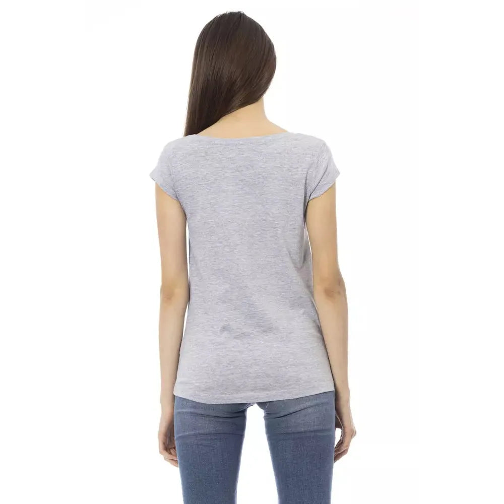 Trussardi Action Gray Cotton Women T-Shirt