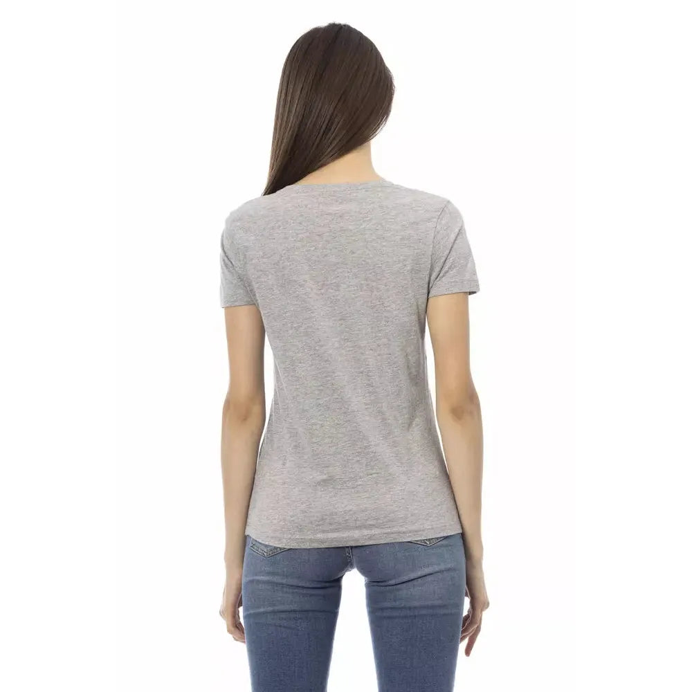 Trussardi Action Gray Cotton Women T-Shirt