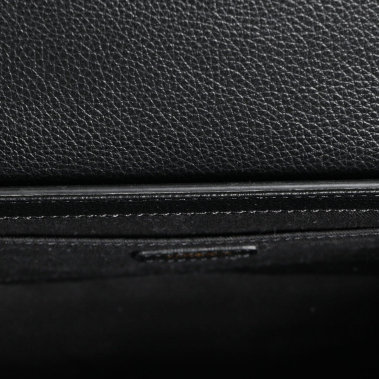 Versace Black Grainy Calf Leather Logo Crossbody Shoulder Bag