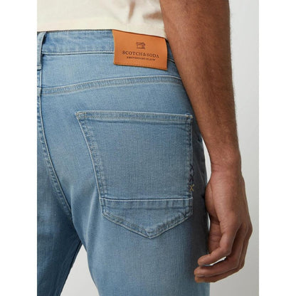 Scotch & Soda Blue Cotton Slim Fit Jeans