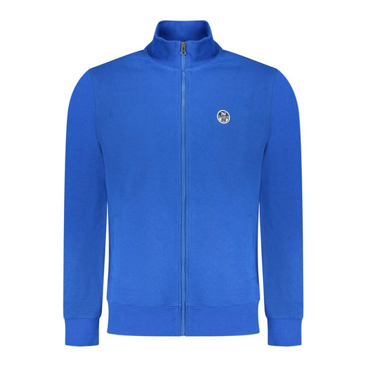 North Sails Blue Cotton Men Sweatshirt