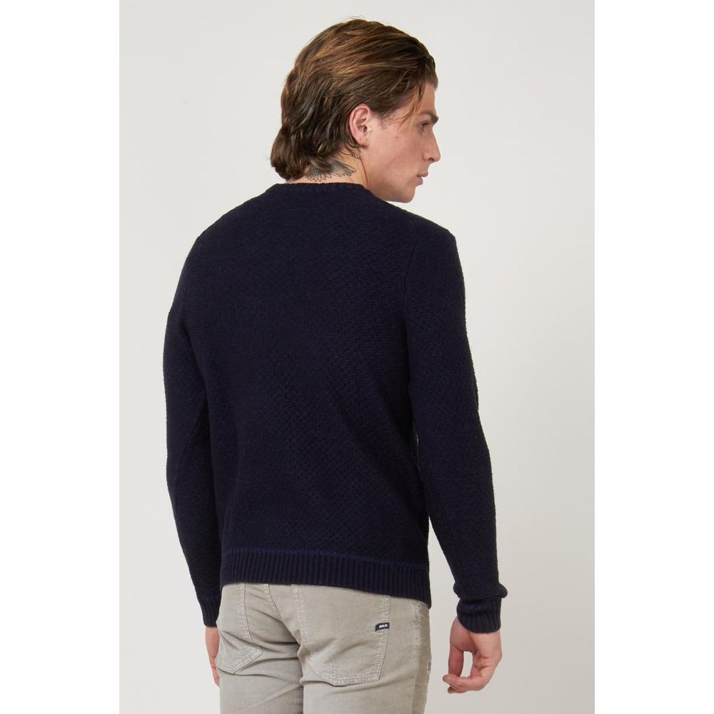 Gas Navy Blue Marabou Sweatshirt