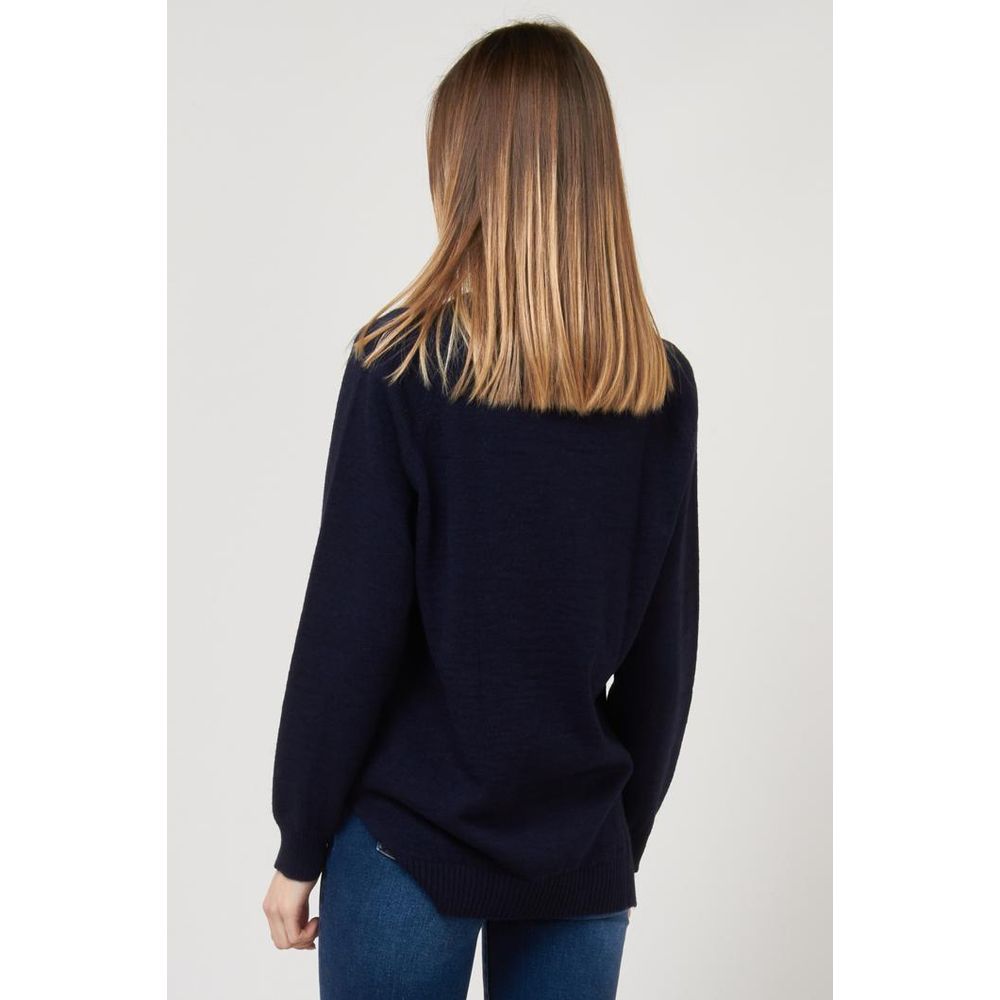Gas Navy Blue Marabou Sweatshirt