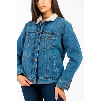 Gas Blue Cotton Denim Jacket
