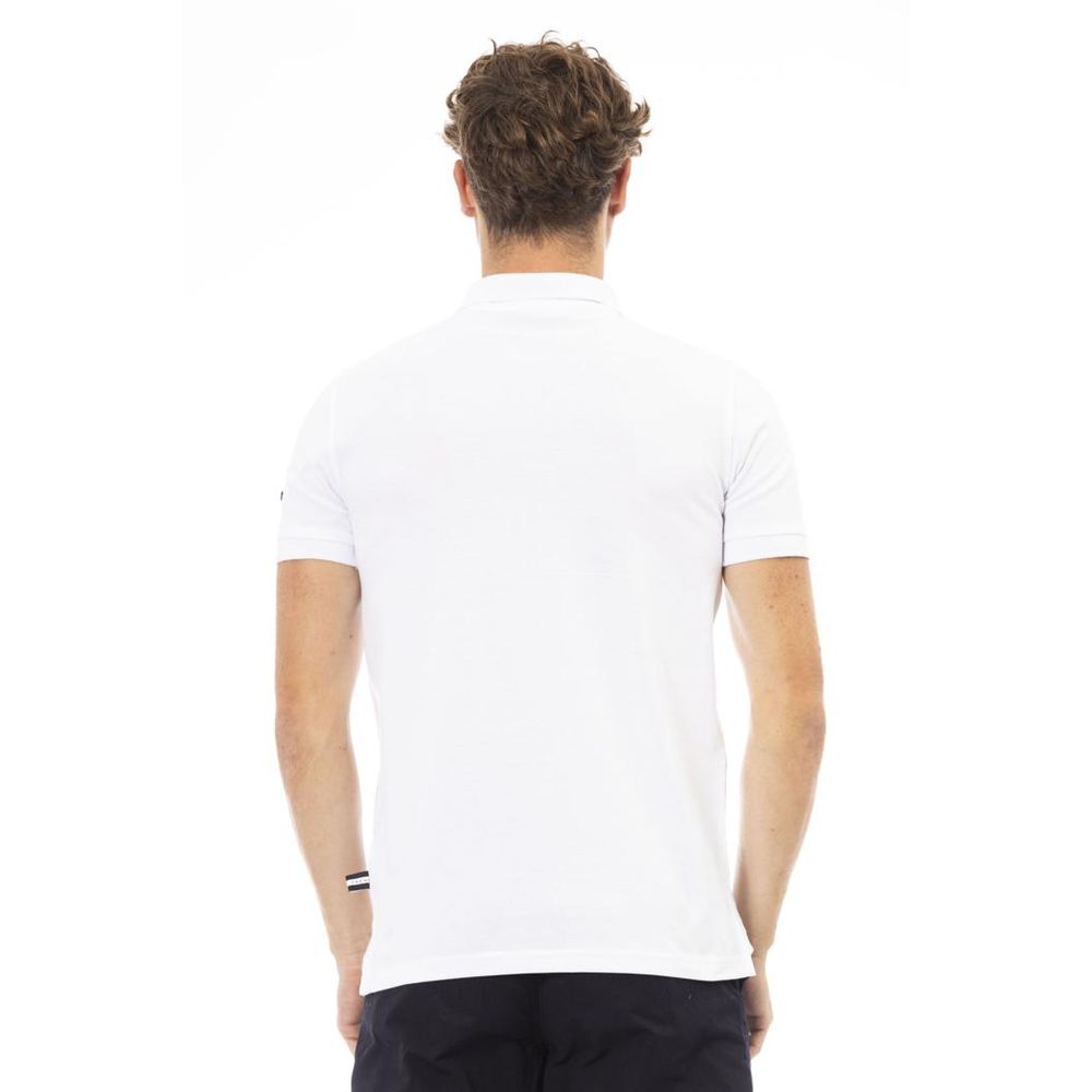 Baldinini Trend Black And White Cotton Polo Shirt
