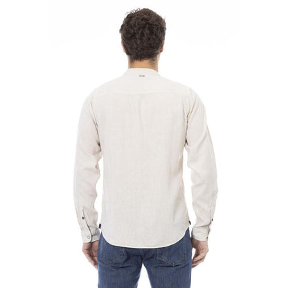 Baldinini Trend White Rayon Long Sleeve T-Shirt