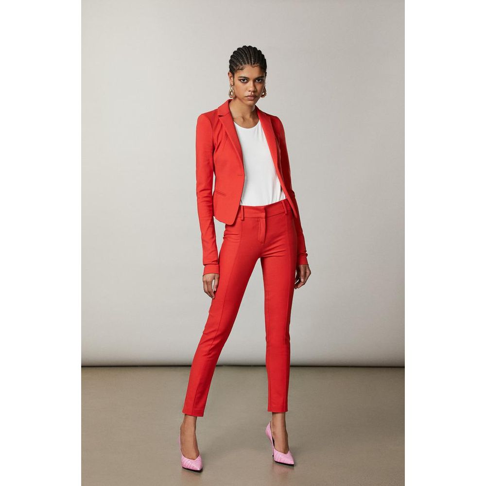 Patrizia Pepe Red Cotton Casual Pants
