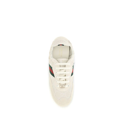 Gucci Cream Calf Leather Bos Taurus Low Top Sneakers
