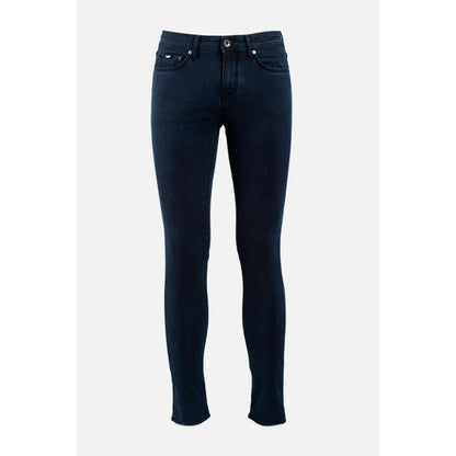 Gas Blue Cotton Slim Fit Jeans