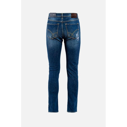 Gas Blue Cotton Slim Fit Jeans