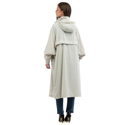 Patrizia Pepe Gray Polyamide Rain Coat