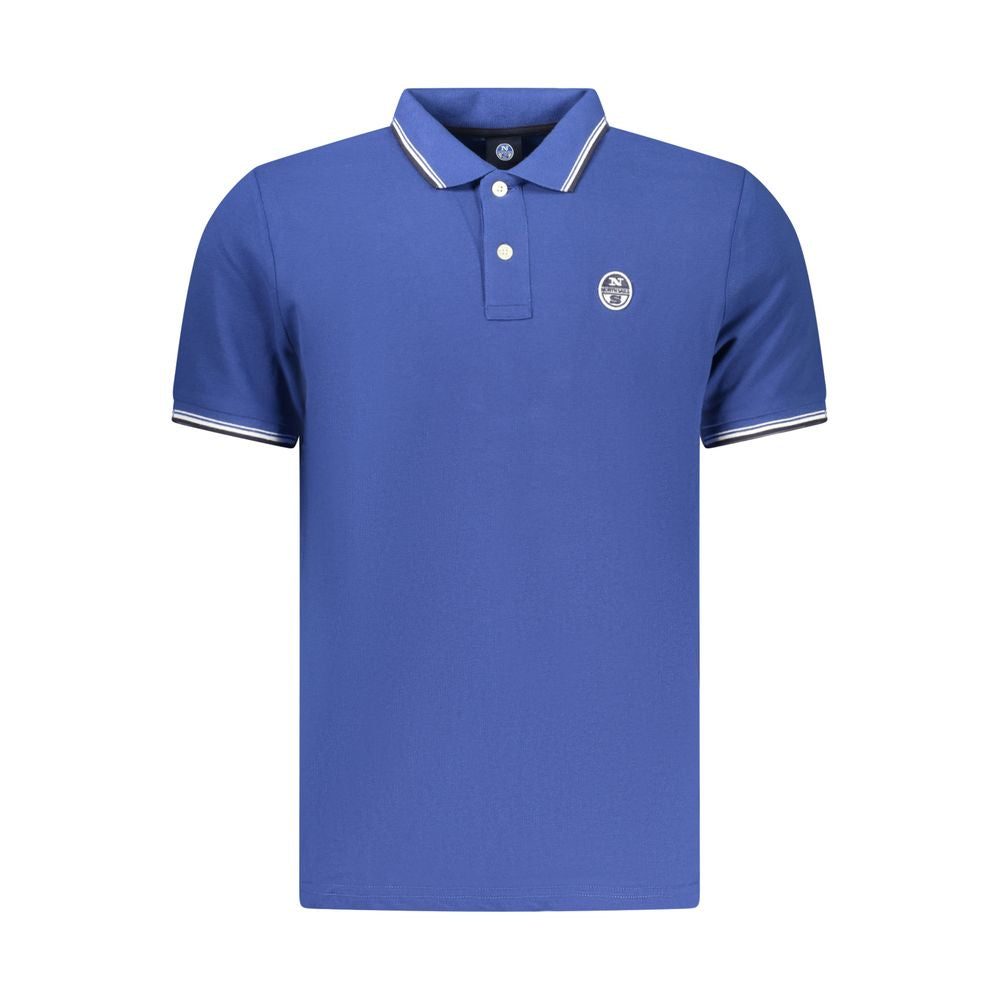 North Sails Blue Cotton Men Polo Shirt