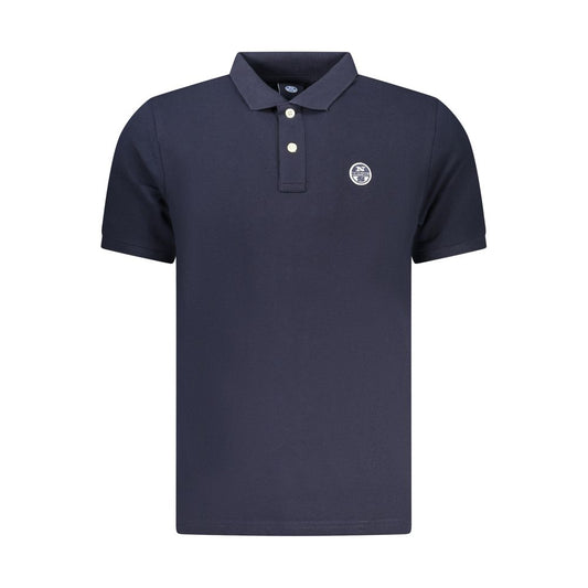 North Sails Blue Cotton Men Polo Shirt