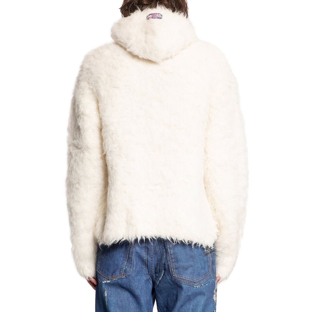 Acne Studios White Alpaca Leather Sweatshirt