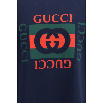 Gucci Blue Cotton Sportswear