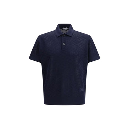 Burberry Blue Wool Polo Shirt