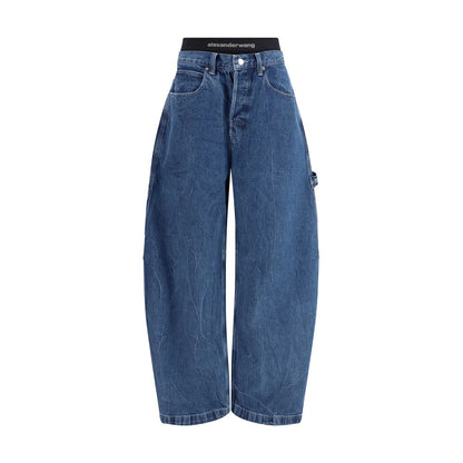 Alexander Wang Blue Cotton High-Waisted Jean