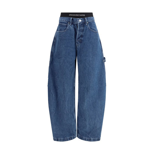 Alexander Wang Blue Cotton High-Waisted Jean