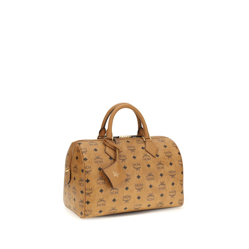 MCM Brown Fabric Shoulder Bag