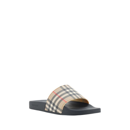 Burberry Brown Rubber Flat Sandals