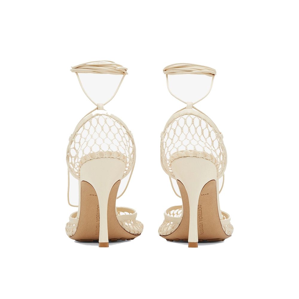 Bottega Veneta White Fabric High Heel Pumps
