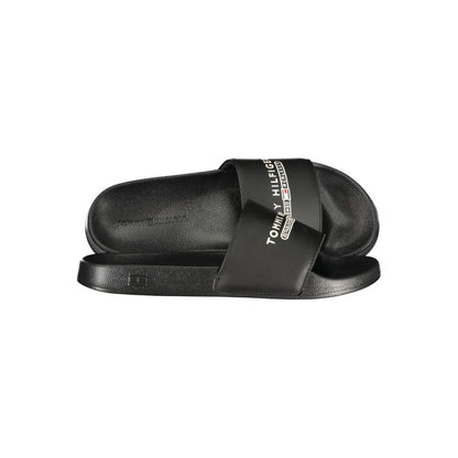 Tommy Hilfiger Black Polyurethane Men Slipper