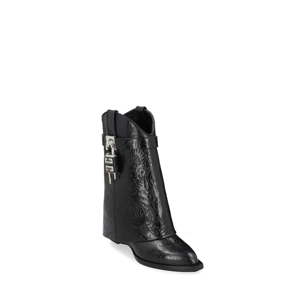 Givenchy Black Calfskin Lace-Up Boots